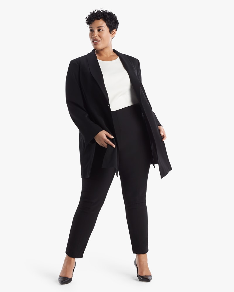 Plus size model wearing Dietrich Long Blazer by M.M.LaFleur | Dia&Co | dia_product_style_image_id:160639